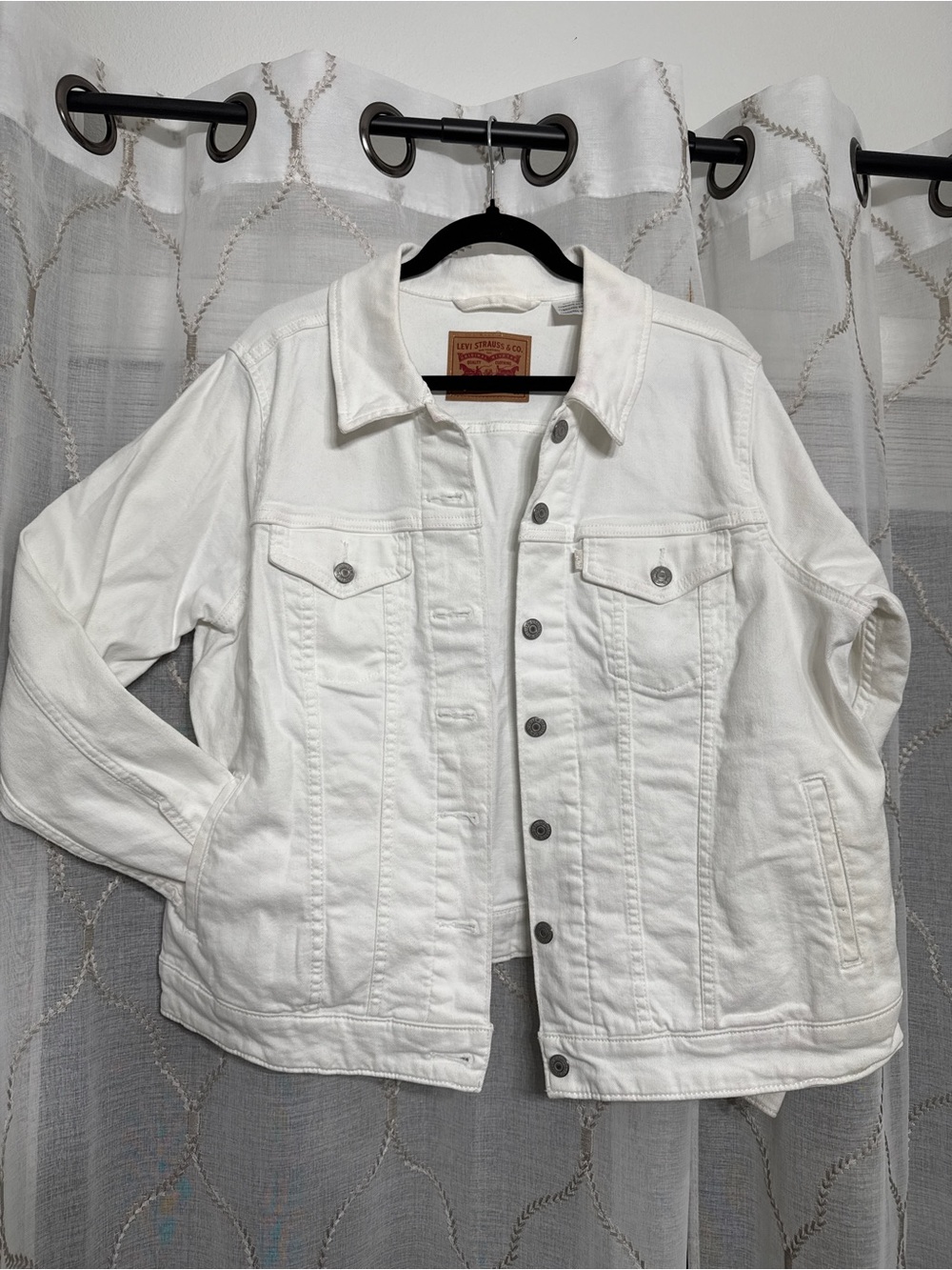 Levi's White Denim Jean Jacket for Women